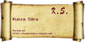 Kusza Sára névjegykártya