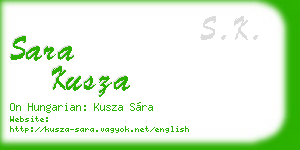 sara kusza business card