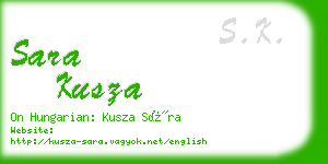 sara kusza business card